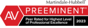 Martindale Hubbell AV Preeminent Rating Peer Rated for Highest Level of Professional Excellence 2023 Jason B. Freeman