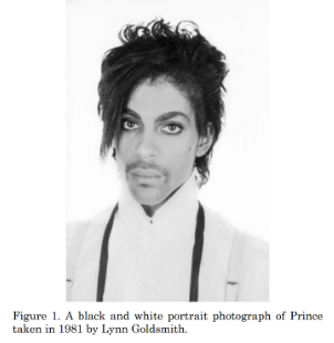 A Black and White Portrait Photograph of Prince taken in 1981 by Lynn Goldsmith