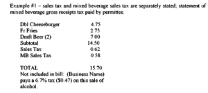 Mixed Beverages sales tax
